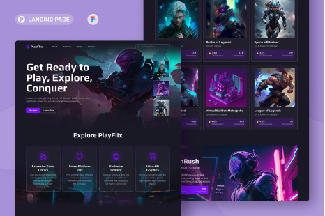 PlayFlix - Gaming Landing Page