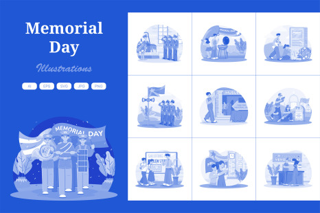 M720_Memorial Day Illustration Pack 2