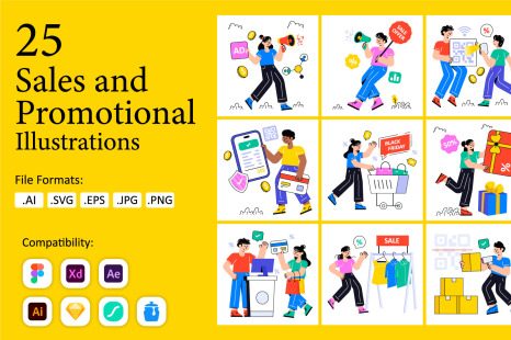 25 Sales And Promotional Illustration