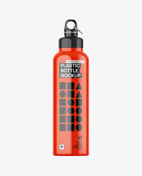 Glossy Thermos Bottle Mockup
