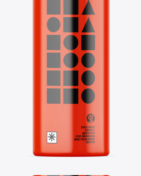 Glossy Thermos Bottle Mockup