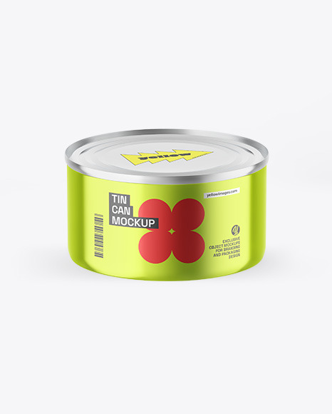Metallic Tin Can Mockup