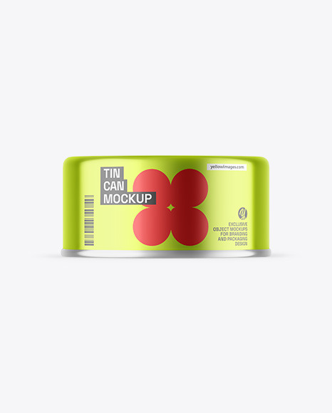 Metallic Tin Can Mockup