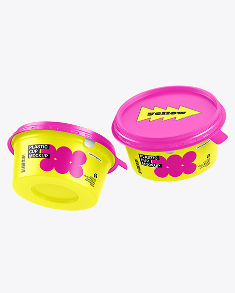 100g Two Flying Butter Cups Mockup