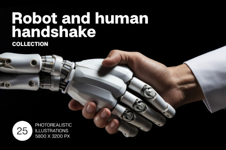 Robot and human handshake