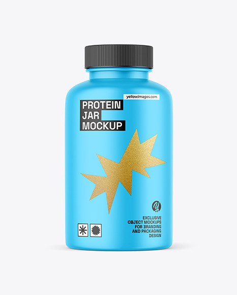 Matte Protein Jar Mockup