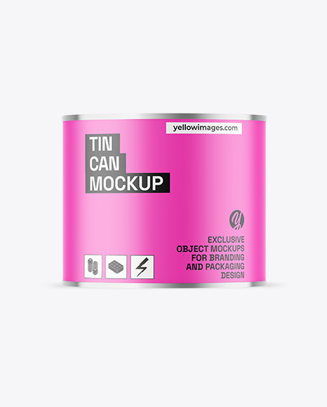 Matte Tin Can Mockup