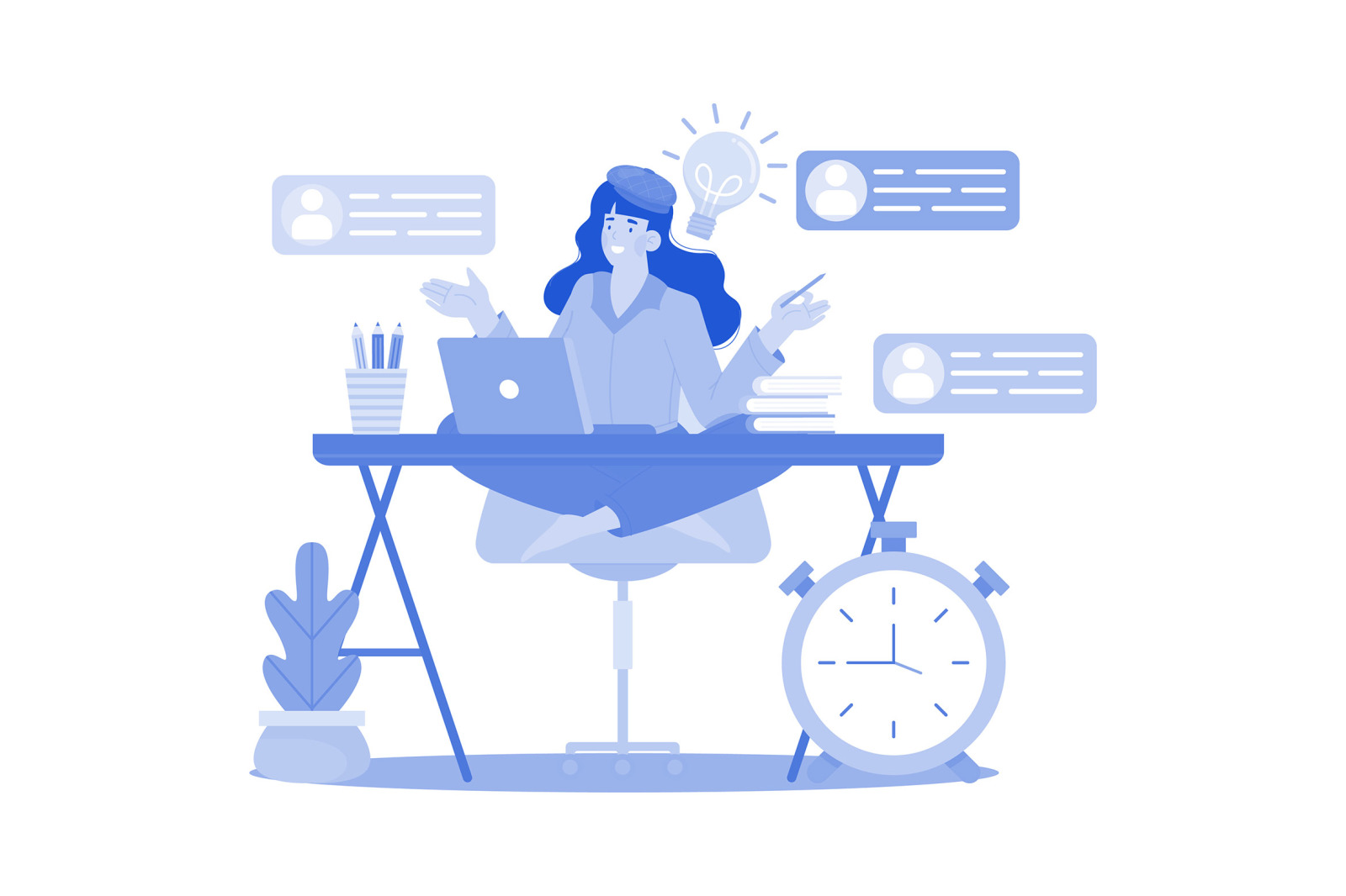 M729_ Multitasking Concept Illustration Pack M729_ Multitasking Concept Illustration Pack