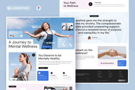 PeaceHub - Mental Health Landing Page