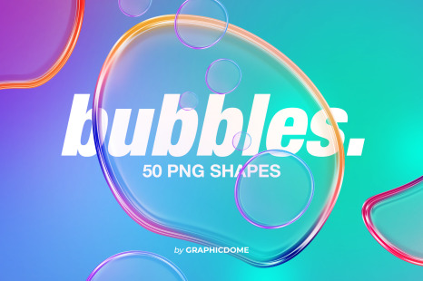 50 Bubbles PNG Shapes