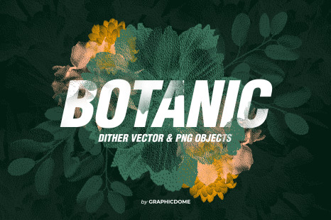 70 Botanic Dither Vector &amp; PNG