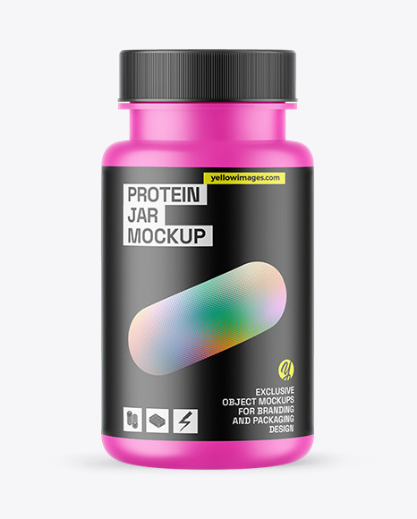 Matte Protein Jar Mockup