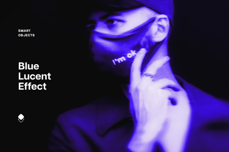 Blue Lucent Photo Effect