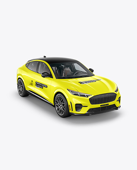 Electric Crossover SUV Mockup  - Half Side View
