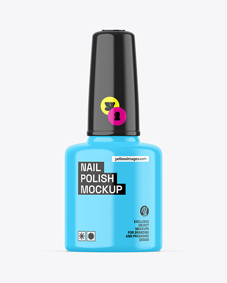 Glossy Nail Polish Bottle Mockup