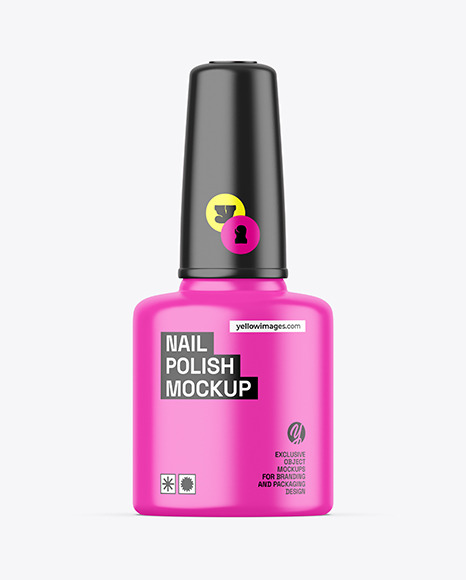 Matte Nail Polish Bottle Mockup