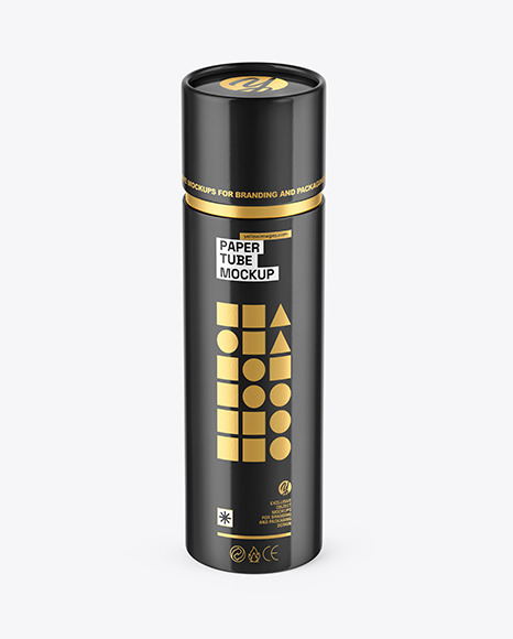 Glossy Paper Tube Mockup