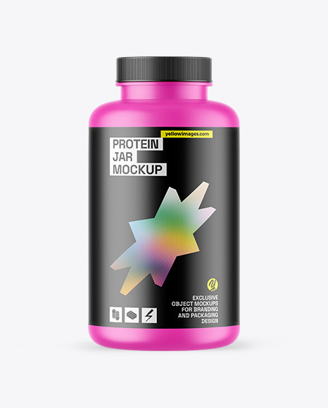 Matte Protein Jar Mockup