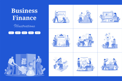 M696_Business Finance Illustration Pack 2