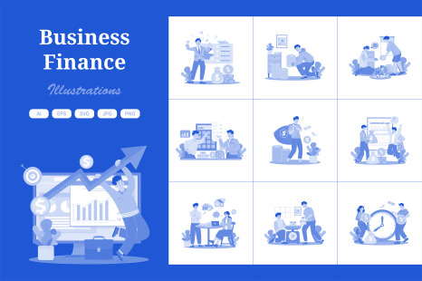 M696_Business Finance Illustration Pack 1