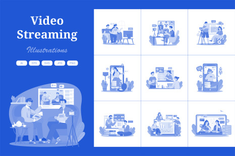 M698_Video Streaming Illustration Pack 1