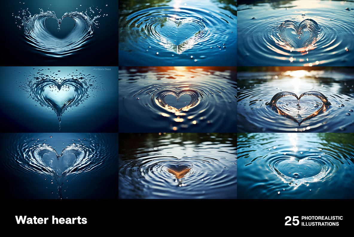 Water hearts Water hearts