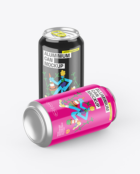 Aluminium Drink Cans Mockup