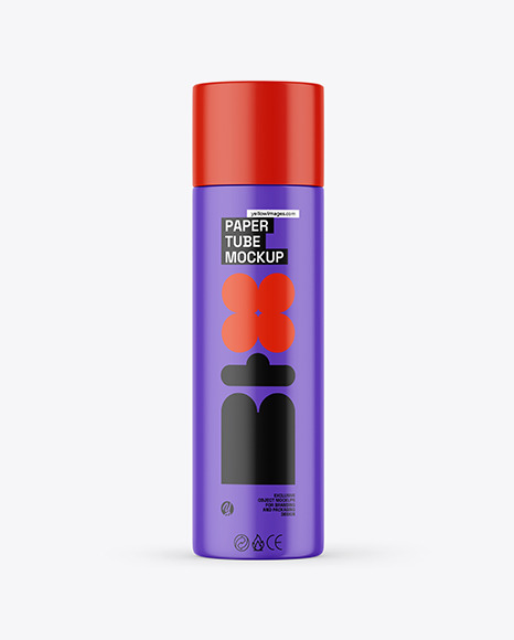 Glossy Paper Tube Mockup
