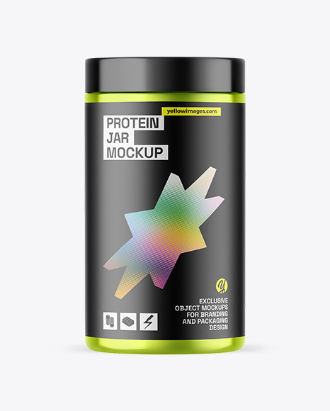 Metallic Protein Jar Mockup