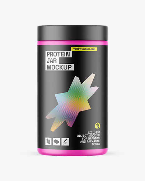 Matte Protein Jar Mockup
