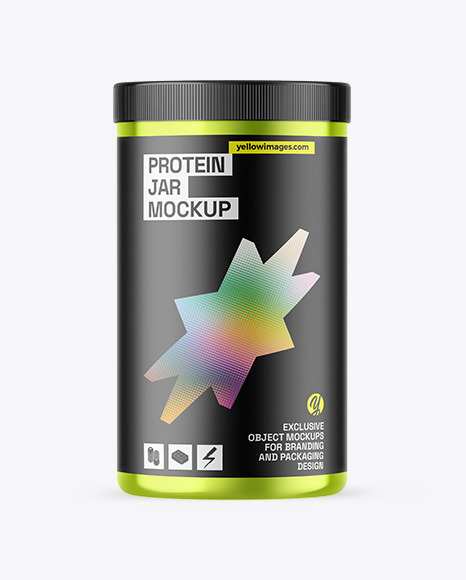 Metallic Protein Jar Mockup
