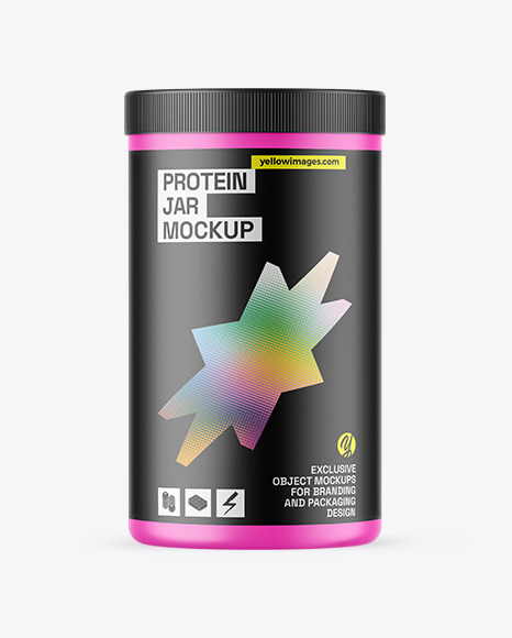 Matte Protein Jar Mockup