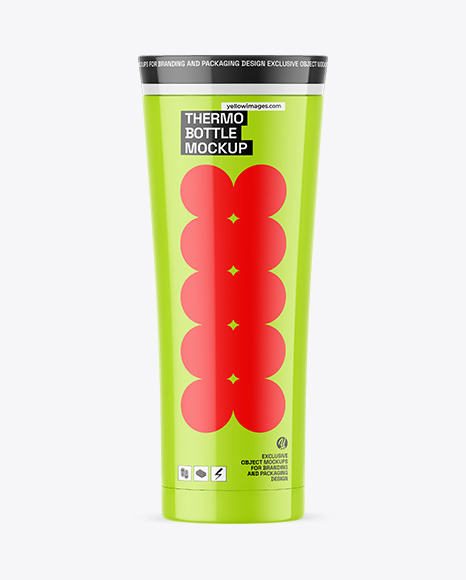 Glossy Thermo Bottle Mockup