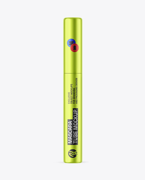 Metallic Mascara Tube Mockup
