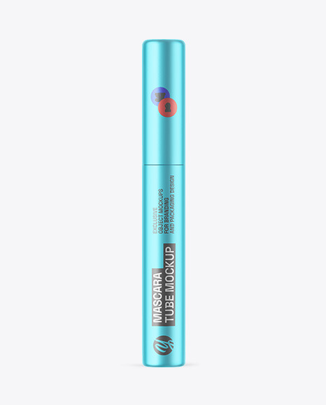 Matte Metallic Mascara Tube Mockup