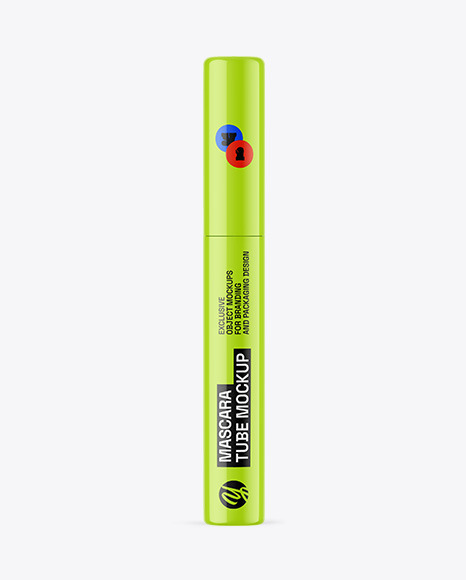 Glossy Mascara Tube Mockup