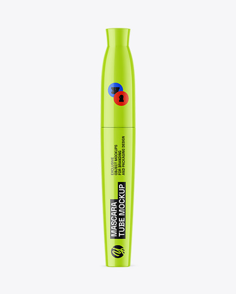 Glossy Mascara Tube Mockup
