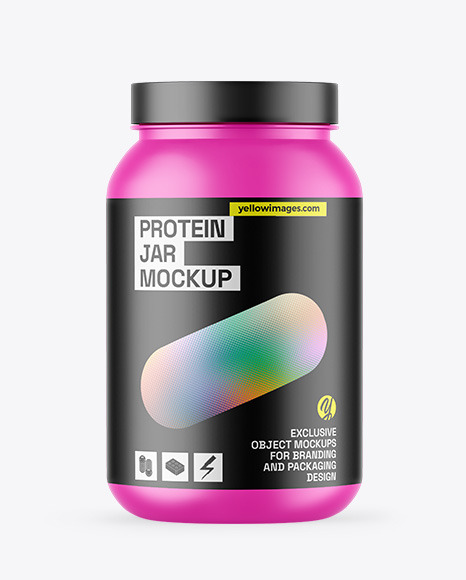 Matte Protein Jar Mockup