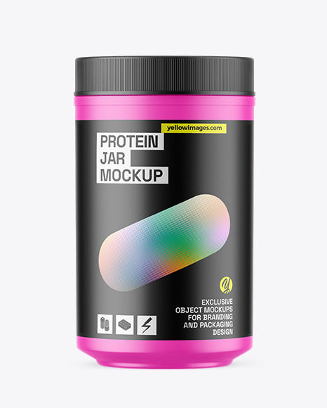 Matte Protein Jar Mockup