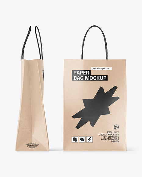 Kraft Paper Shopping Bag Mockup