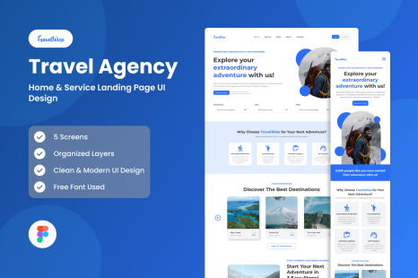 Travel Agency Web Landing Page Template