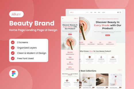 Beauty Brand Web Landing Page Template