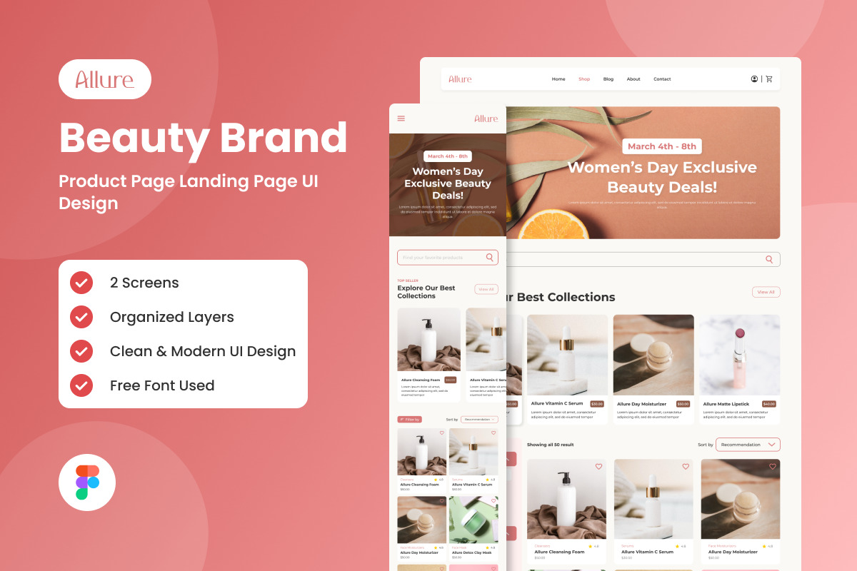 Beauty Brand Product Landing Page Template Beauty Brand Product Landing Page Template
