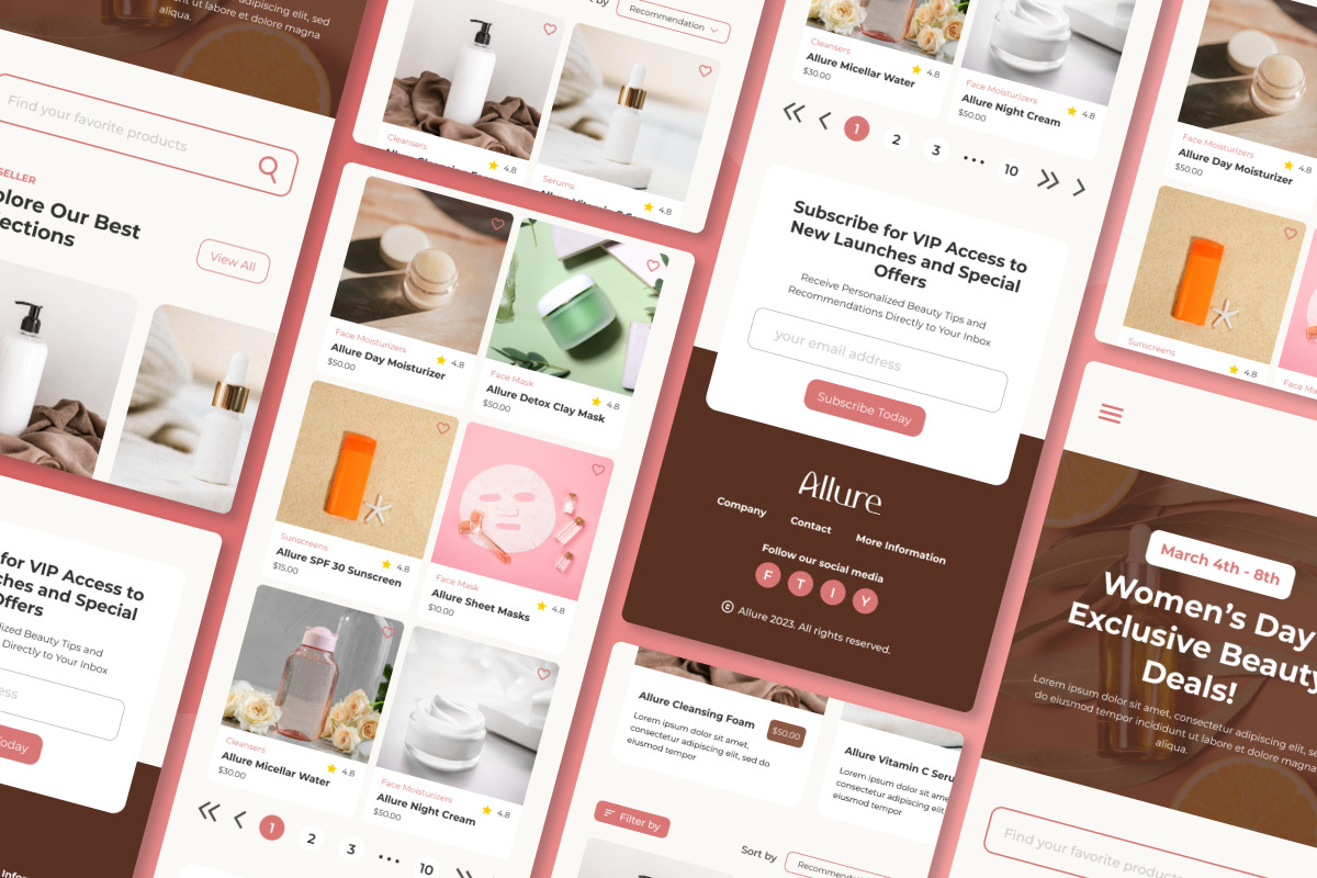 Beauty Brand Product Landing Page Template Beauty Brand Product Landing Page Template