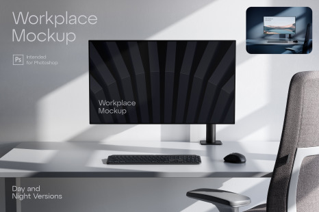 Workplace Mockup (Day & Night)