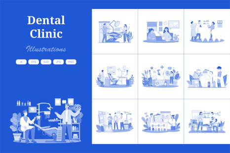 M639_Dental Clinic Illustration Pack