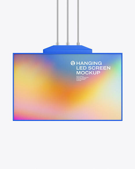 Hanging LED Screen Mockup