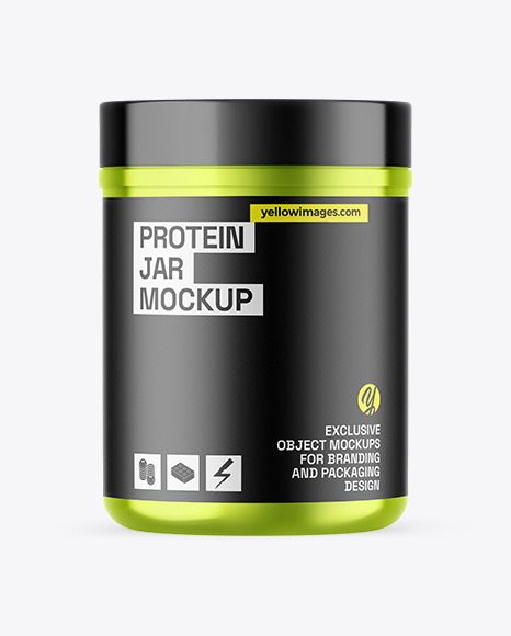 Metallic Protein Jar Mockup