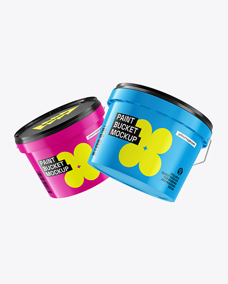 Two Paint Buckets Mockup