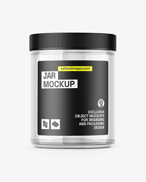 Glossy Glass Jar Mockup